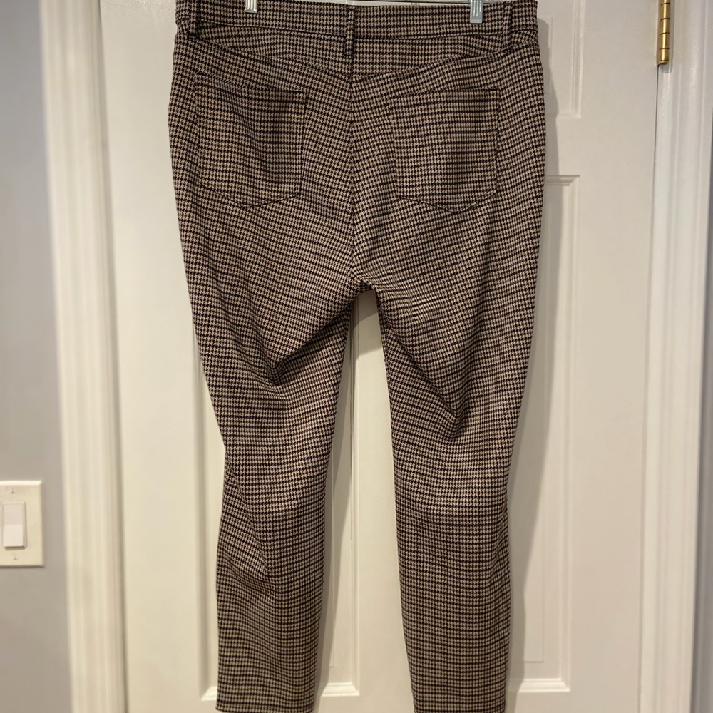 LOFT Houndstooth Ankle Pants – Size 16 – Brown/Black – Slim Fit - Picture 3 of 7